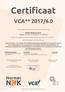 VGR VCA certificaat NCK.2023.0534.VCA2.H0333