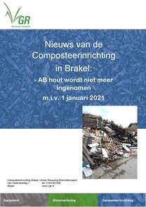 AB hout wordt niet meer ingenomen VGR Composteerinrichting