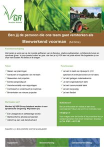 VGR vacature Meewerkend voorman Groenvoorziening