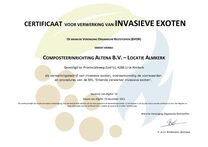 2021_Certificaat Invasieve exoten - Composteerinrichting Altena - Almkerk