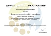2021_Certificaat Invasieve exoten - Composteerinrichting Altena - Brakel